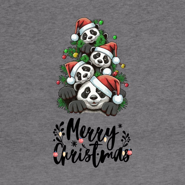 Panda Squad Wishing Merry Christmas by Bro Aesthetics
